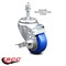 Service Caster 3.5 Inch Blue Polyurethane Swivel 3/8 Inch Threaded Stem Caster with Brake SCC SCC-TS20S3514-PPUB-BLUE-TLB-381615 - alternate 4